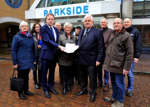 Petition regarding the the future Rising Sun pub in Horsham was handed in at Parkside. Pic Steve Robards SR1808282 SUS-180331-120306001
