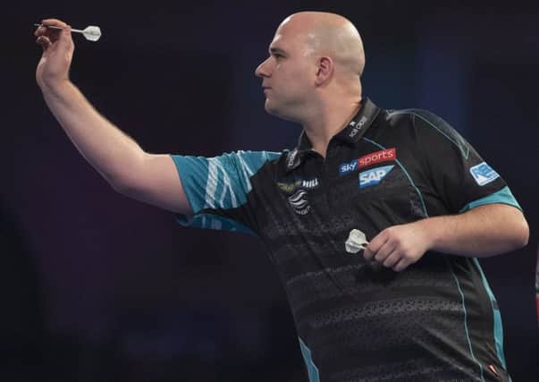 Rob Cross is out of the William Hill World Darts Championship after losing 4-2 to Luke Humphries in the last 16. Picture courtesy Lawrence Lustig/PDC