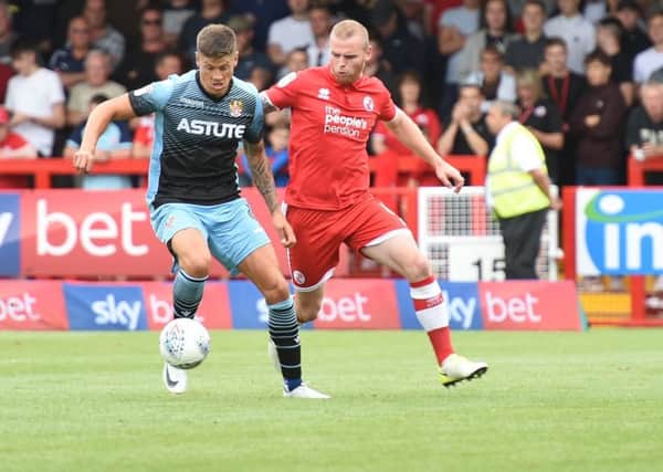 Football: League 2

Crawley Town v Stevenage

Pictured is Crawley  Town's Mark Connolly in  action Stevenage's Joel Byrom   in  action.              
 
Crawley Town Football Club, Checkatrade Stadium, Winfield Way, Crawley, West Sussex. 

Picture: Liz Pearce 11/08/2018

LP181071 SUS-181108-190223008