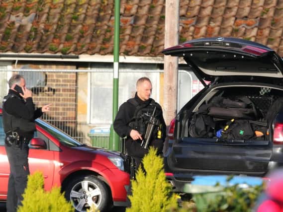 Armed police were called to the incident in Lawrence Avenue, Rustington, on Christmas Eve