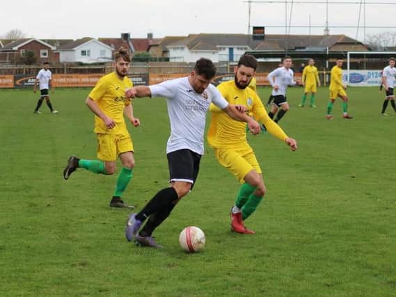 Pagham on the attack in their previous game, at home to Chichester / Picture by Roger Smith