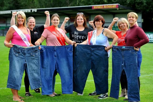 Members of Burgess Hill Slimming World at Burgess Hill Town Football Club. Picture by Steve Robards