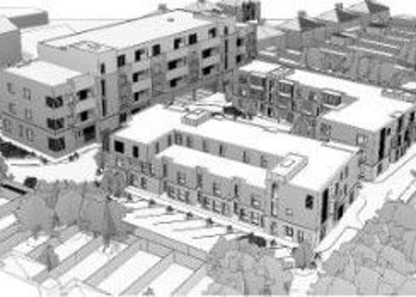An artist's impression of how the former telephone exchange could look if converted into 72 homes