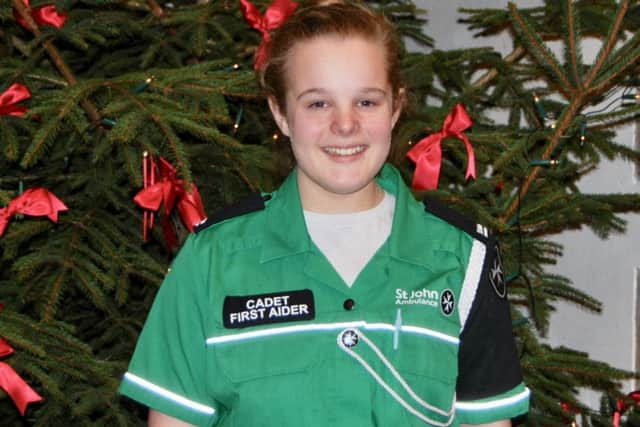 Kasey Cosens, 16, from Bexhill, was runner-up in the District Cadet of the Year competition