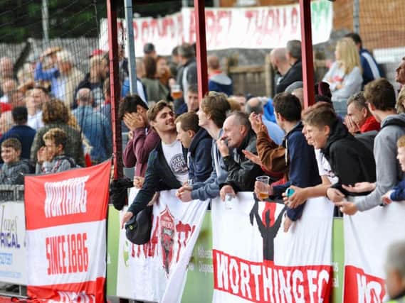 Worthing supporters. Picture: Stephen Goodger