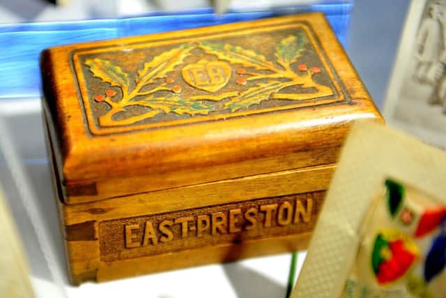 A box carved by a POW at the East Preston camp during the First World War SR1832803