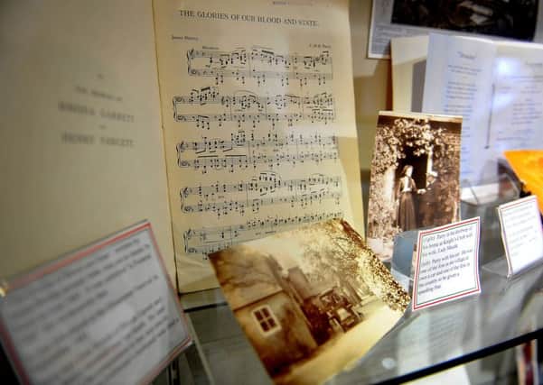 Part of the display on Sir Hubert Parry, including pictures and sheet music SR1832807