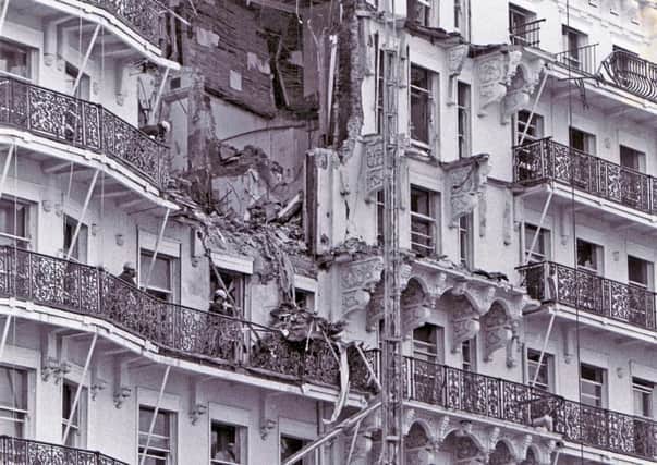Damage to The Grand Hotel, Brighton, IRA bomb - archive photo