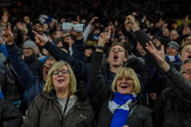 Brighton supporters at the London Stadium