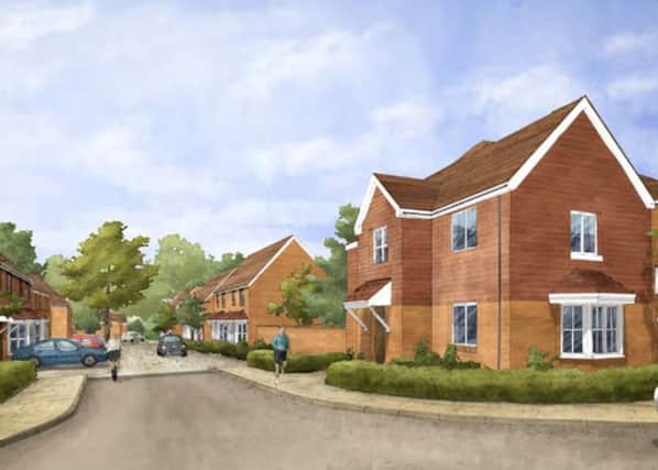 Illustrative artists' impression of scheme for new homes in Bexhill