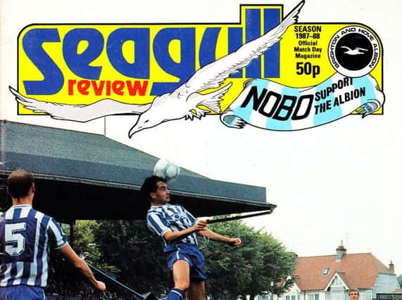 The front cover of the programme when Albion played Bournemouth in 1988