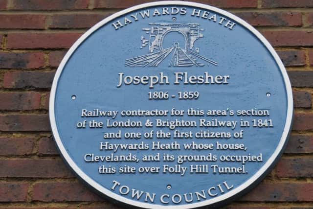 The blue plaque was unveiled in Haywards Heath on Wednesday (January 2). Picture: Haywards Heath Town Council