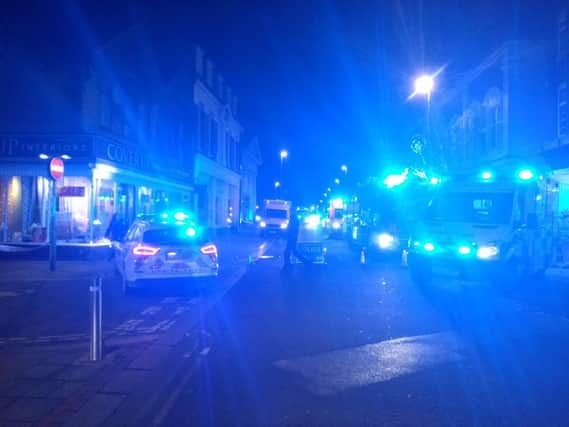 Emergency services are at Chapel Road in Worthing, at the scene of a collision involving two pedestrians