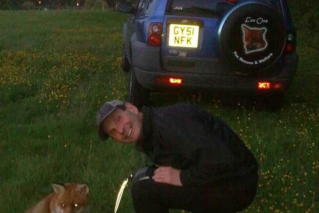 Steve Edgington next to his Land Rover Freelander which was stolen on Christmas Eve