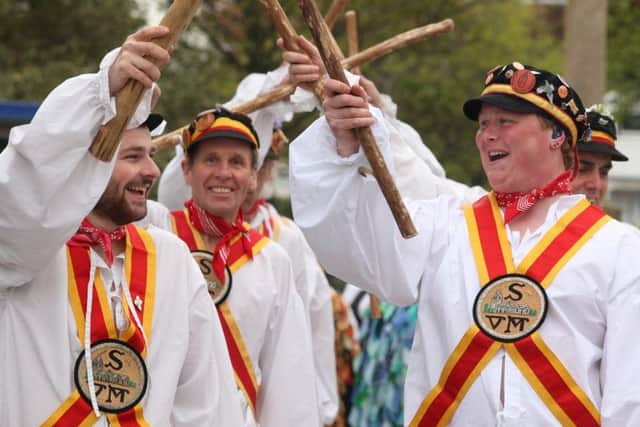 Sompting Village Morris has been wassailing in Worthing every year since 1999. Picture: Derek Martin DM17422102a