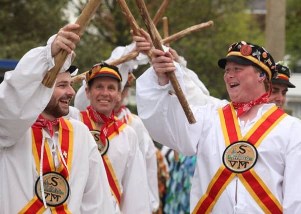 Sompting Village Morris has been wassailing in Worthing every year since 1999. Picture: Derek Martin DM17422102a