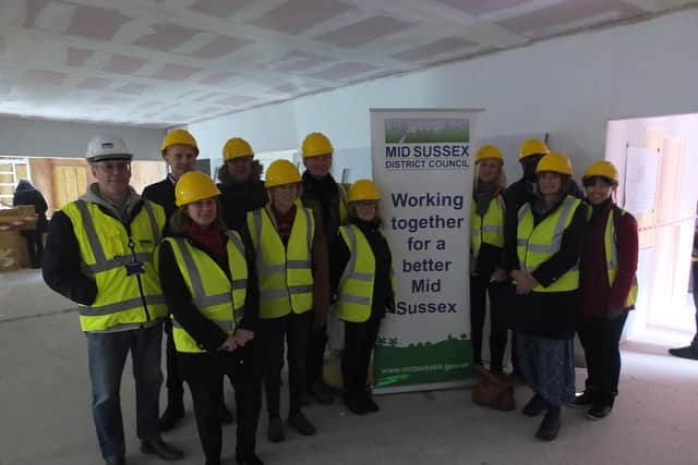 The new Hurstpierpoint Community Hub is expected to open next month. Contractors on site. Picture: Mid Sussex District Council
