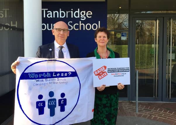Jules White, headteacher of Tanbridge House School and Sally Bromley, principal at the College of Richard Collyer.