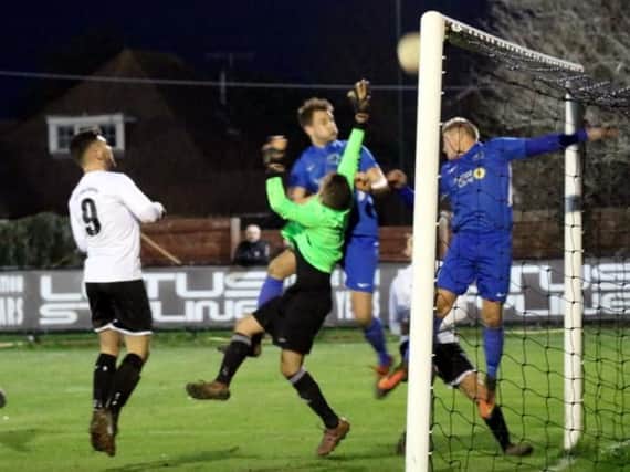 Pagham go close against Broadbridge Heath / Picture by Roger Smith