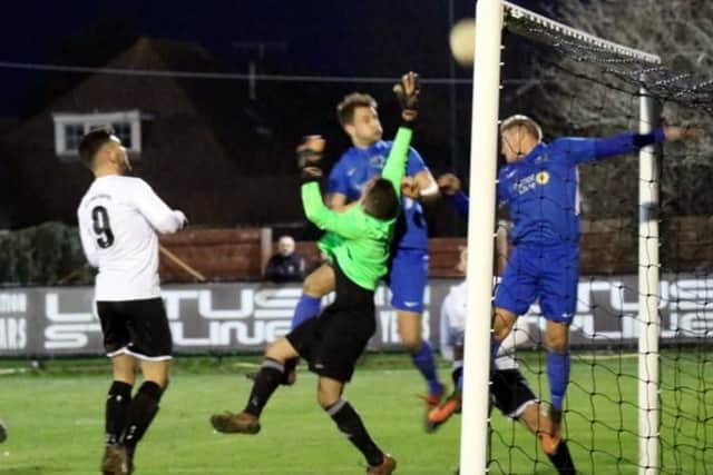 Pagham go close against Broadbridge Heath / Picture by Roger Smith
