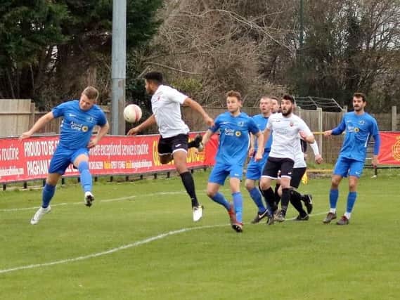 Pagham on the attack against Broadbridge Heath / Picture by Roger Smith