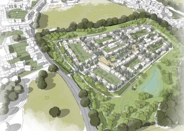 Gladman Development's illustrative masterplan of scheme for 110 homes in Cowfold