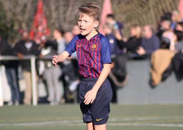 Ethan Stapley is the captain of the Barcelona under-10s