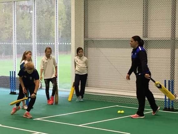 Free girls cricket hubs as part of the Aldridge Foundation girls project begin next week. Picture courtesy of Sussex Cricket
