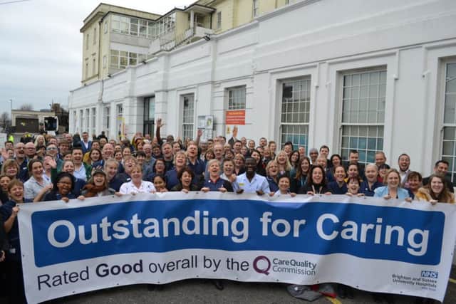 Staff at the Royal Sussex County Hospital in Brighton