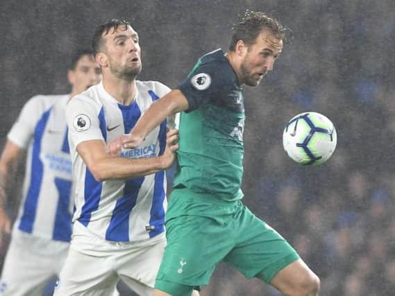 Tottenham striker Harry Kane in action against Brighton. Picture by PW Sporting Photography