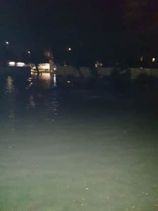 Flooding in Sompting Road Park. Pic: Danielle Ayres SUS-190801-111158001
