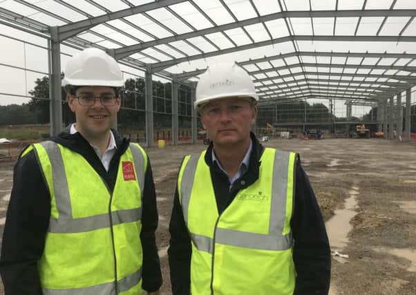 Councillor Jonathan Ash-Edwards, district council leader and cabinet member for economic growth with Colin Whelan, director at Glenbeigh Developments at The Hub in Burgess Hill