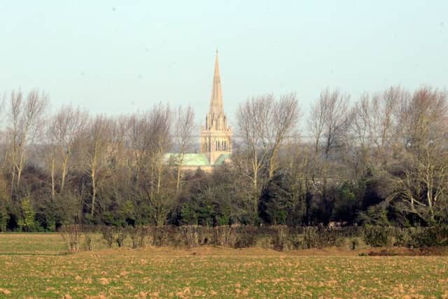 The view of Chichester Cathedral and surrounding countryside from the A286. Picture by Kate Shemilt. ks190010-2