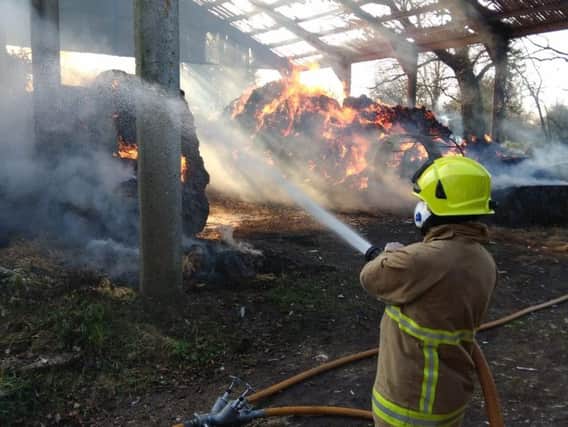 A member of fire crew at Friday's fire. Picture by West Sussex Fire and Rescue Service