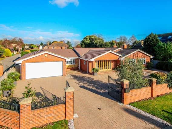 This elegant three bedroom detached bungalow is situated about half a mile from the seafront and is on the market with a guide price of Â£1,300,000 - for more information click on the link at the top of the page