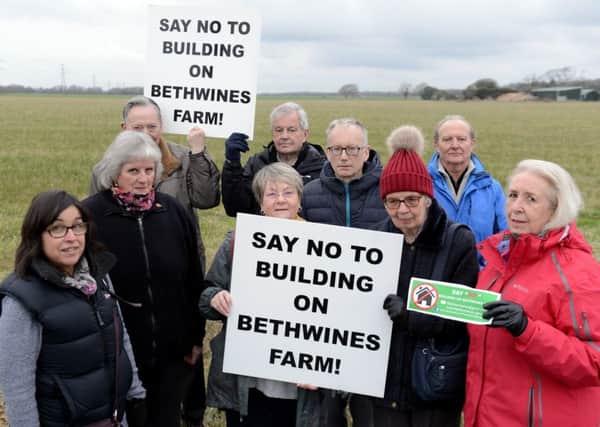 ks190049-1 Bethwines Farm Protest  phot kate Fishbourne residents concerned about the possible development of Bethwines  Farm.ks190049-1 SUS-190129-190352008