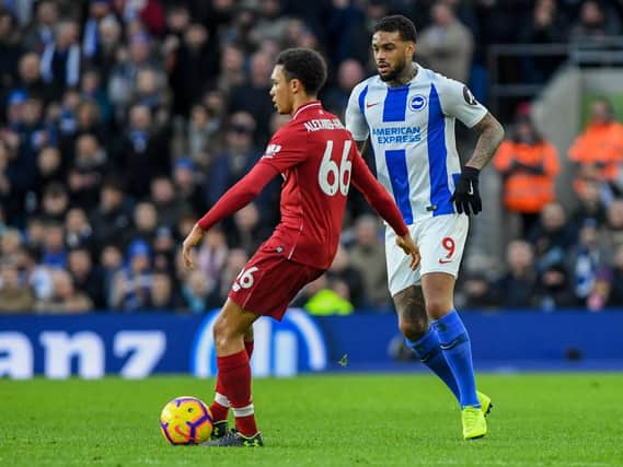Trent Alexander-Arnold on the ball against Brighton. Picture by PW Sporting Photography