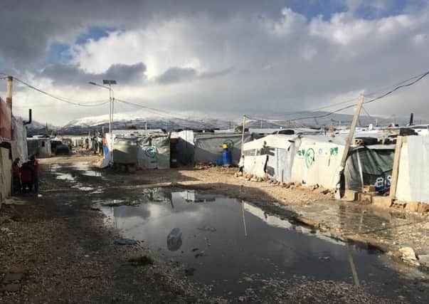 Day after the storm at Bekaa Valley refugee camp in Lebanon