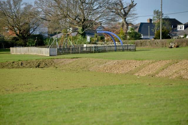 Battle Recreation Ground: showing the area that's been levelled out. SUS-190801-124619001