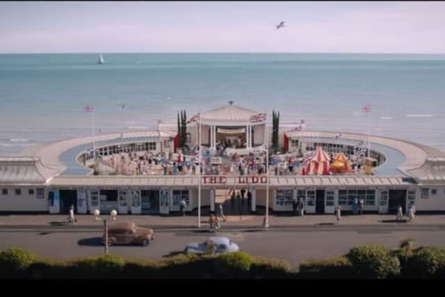 Worthing Lido features in the new Hollywood film Stan and Ollie. Credit: Entertainment One