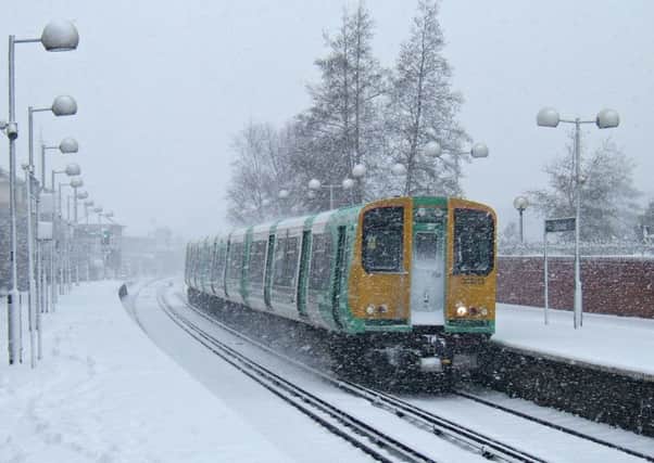 A Southern train in the snow (photo from Network Rail)