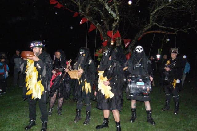 Mythago Morris leading the 2018 Wassail at Steyning Community Orchard. Pictures: Bob Platt