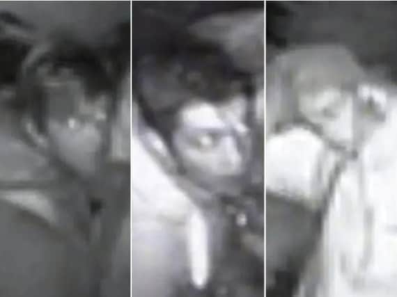 Police would like to identify these three people. Photo: Sussex Police