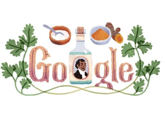 The Google doodle honouring Brighton man Sake Dean Mahomed (Credit: Google)