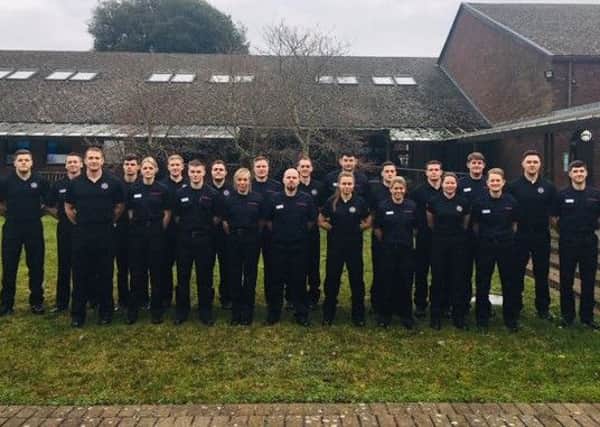 The group of new recruits from all three Fire & Rescue Sevices