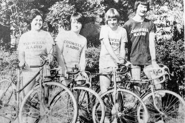 Four of the Mid Sussex cyclists, (from left) Angela Davies, Mike BArton, Nigel Needham and PAul Humphrey