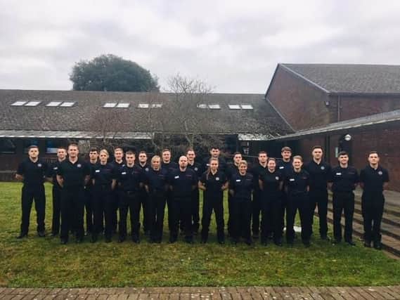 Recruits from West Sussex, East Sussex and Surrey start the joint training course for wholetime firefighters
