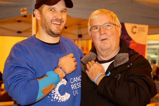 Richard Quinn with dad, cancer survivor Bartley Quinn