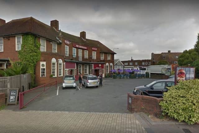 The stolen vehicle hit The Grenadier pub in Hove on Sunday (January 13). Picture: Google Street View