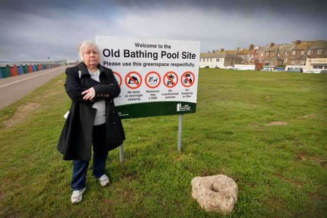 Virginia Vilela, chairman of the West Marina group, at the Old Bathing Pool site, St Leonards